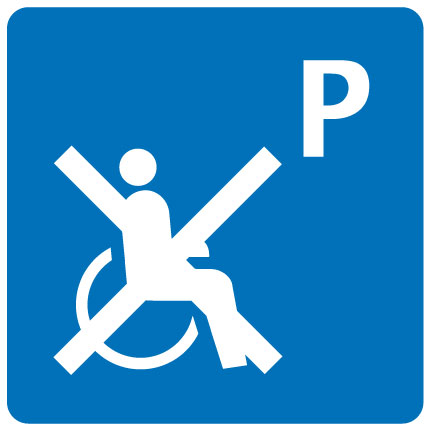 Parkplatz nicht rollstuhlgängig